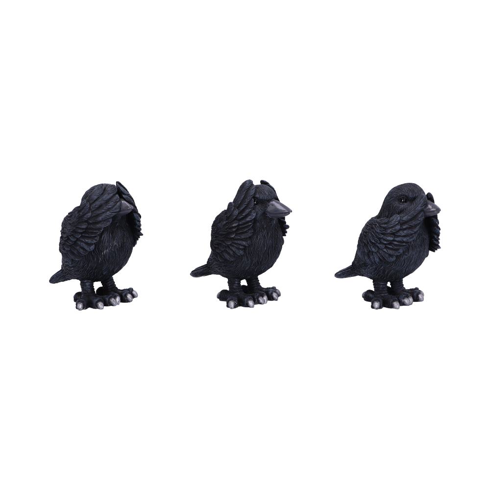 Three Wise Ravens 8.7cm See No, Hear No, Speak No - Image 4