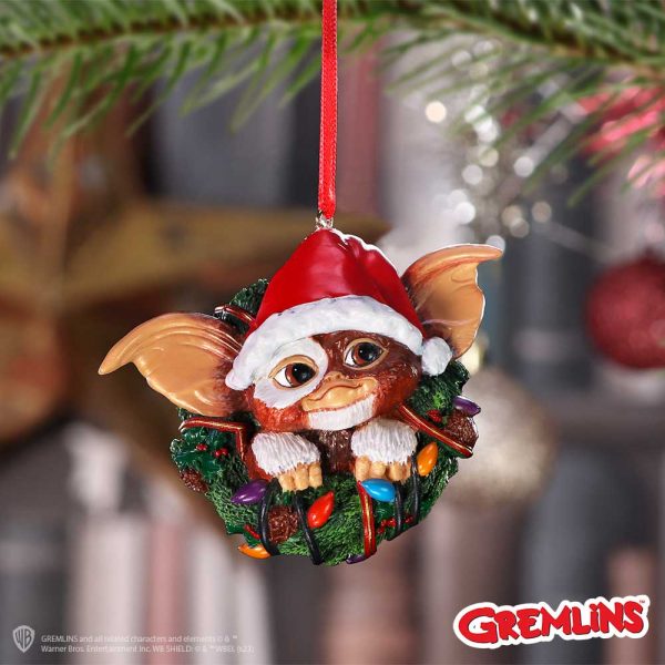 Gremlins Gizmo in Wreath Hanging Ornament 10cm - Image 5