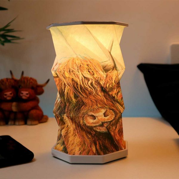 Highland Cow Foldable Lamp 21cm PopGlow - Image 5