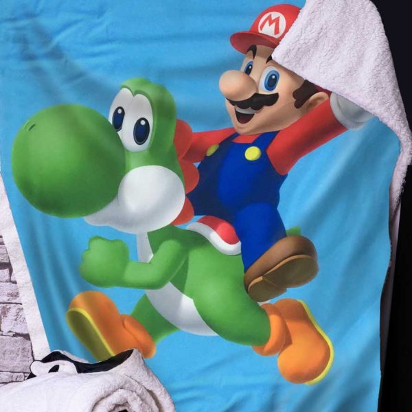 Super Mario - Mario and Yoshi Throw 100*150cm - Image 2