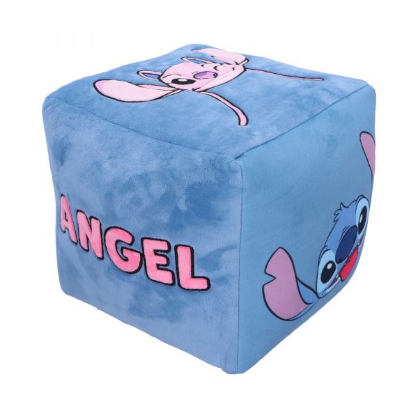Disney Stitch and Angel Cube Cushion 25cm - Image 4