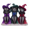 Three Wise Witchy Kittys 15.3cm See No, Hear No, Speak No