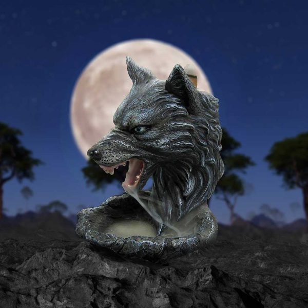 Dark Wolf Backflow Incense Burner 11.5cm - Image 5
