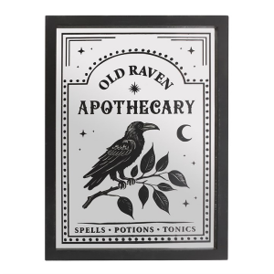 Old Raven Apothecary Mirrored Wall Art