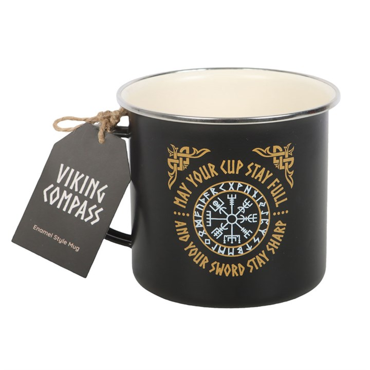 Viking Compass Enamel Mug - Image 2
