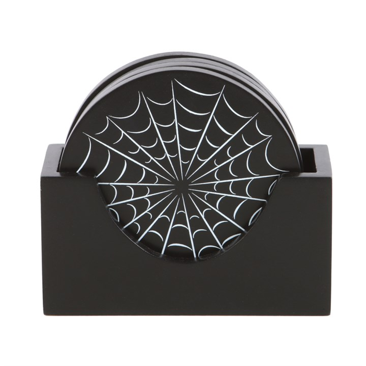 Black Spiderweb Coaster Set - Image 2