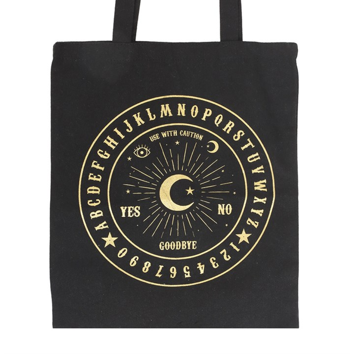 Black and Gold Talking Board Polycotton Tote Bag - Image 2