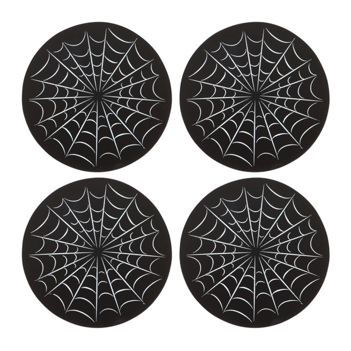 Black Spiderweb Coaster Set - Image 3