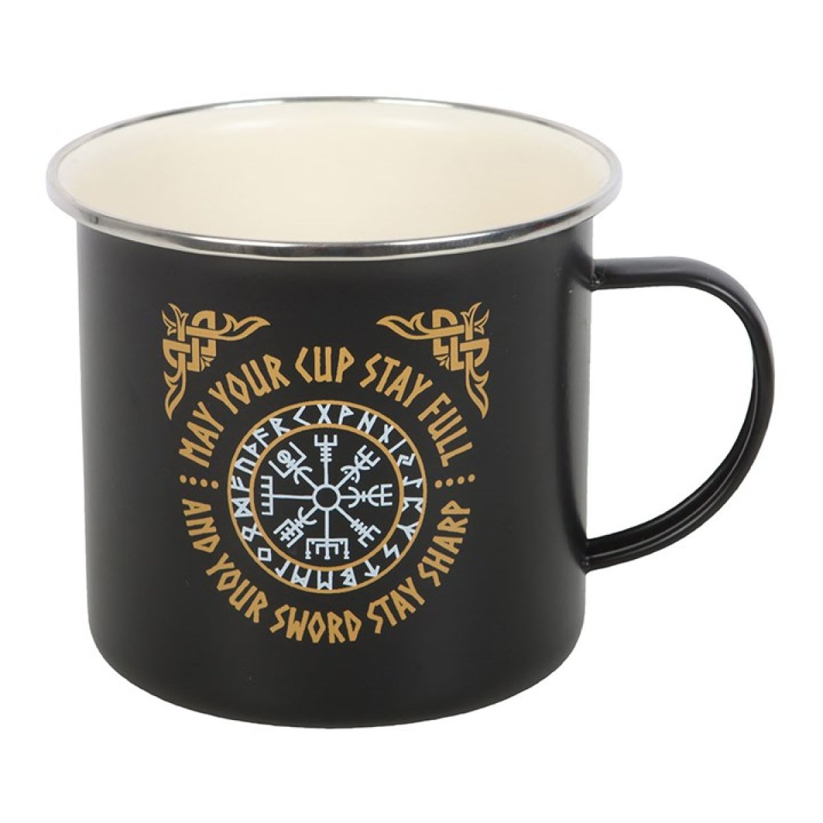 Viking Compass Enamel Mug - Image 3