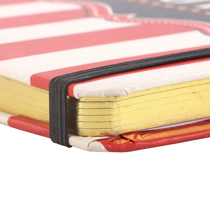 Red Circus Stripe A5 Notebook - Image 4