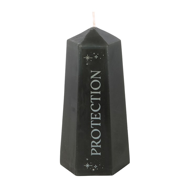 Protection Crystal Candle with Rough Black Obsidian - Image 3