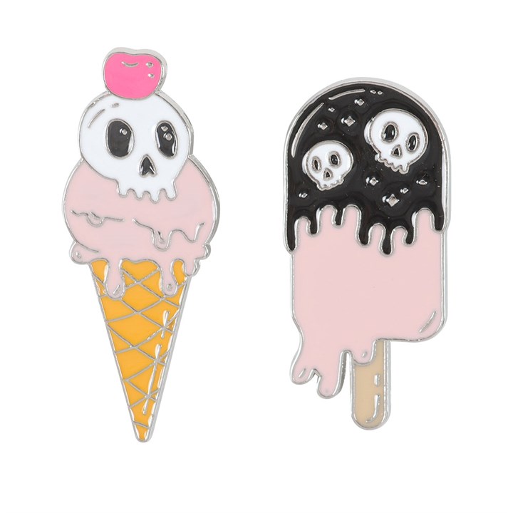 Freaking Melting Ice Cream Enamel Pin Badges - Image 2