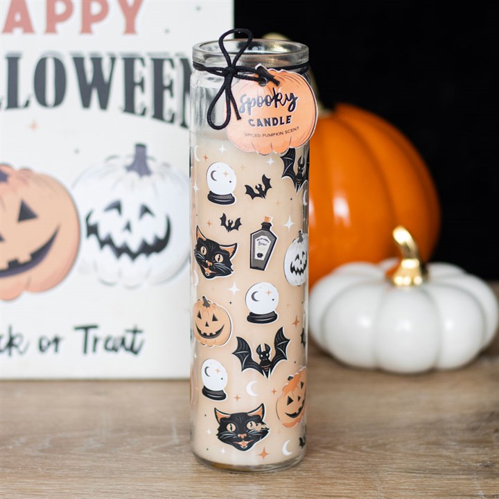 Spooky Spiced Pumpkin Tube Candle - Image 4
