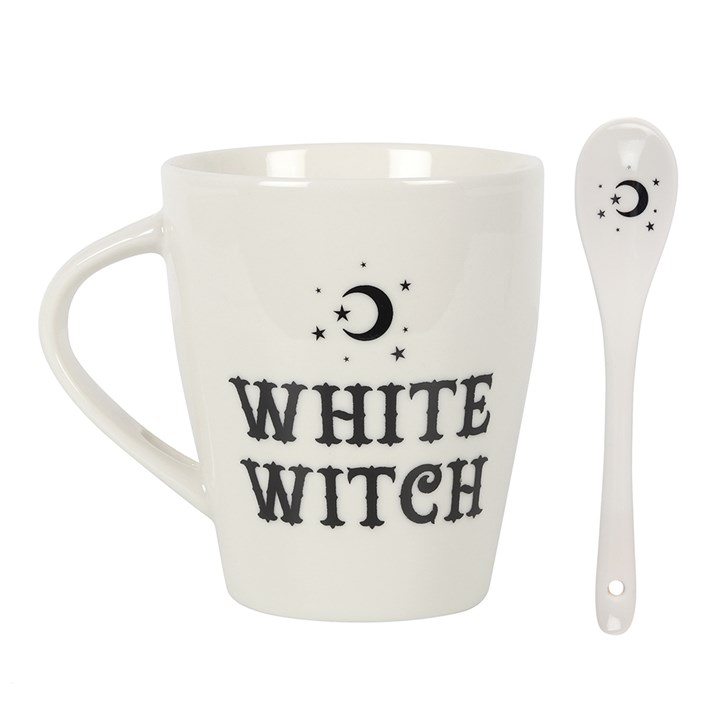White Witch Mug and Spoon Set - Image 3