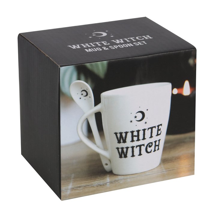 White Witch Mug and Spoon Set - Image 4