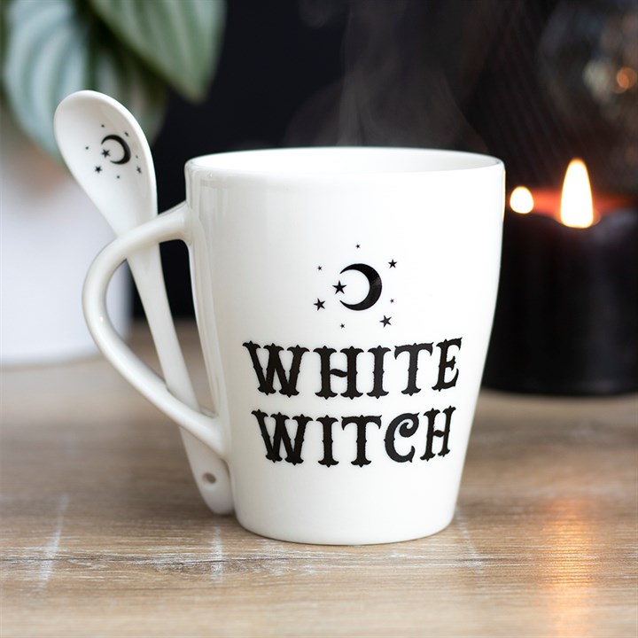 White Witch Mug and Spoon Set - Image 5