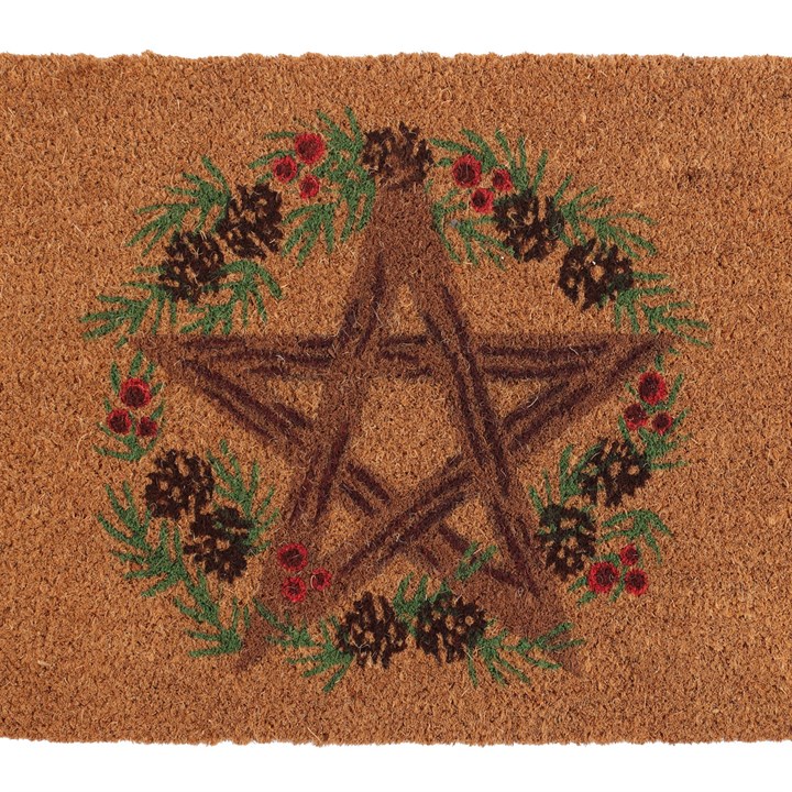 Natural Winter Solstice Pentagram Doormat - Image 2