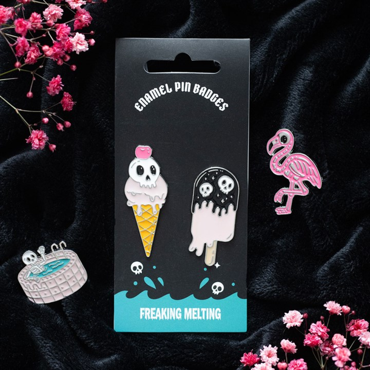 Freaking Melting Ice Cream Enamel Pin Badges - Image 4