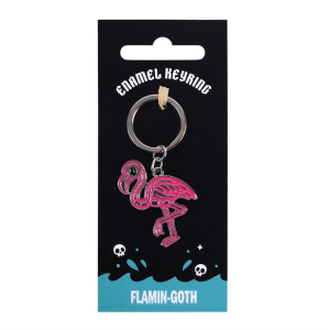 Flamin-goth Flamingo Keyring