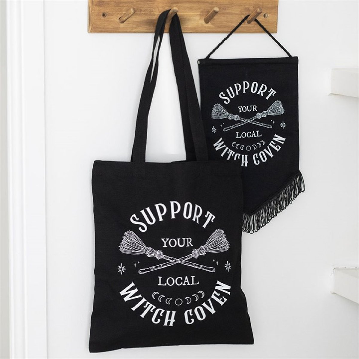 Support Your Local Witch Coven Polycotton Tote Bag - Image 3