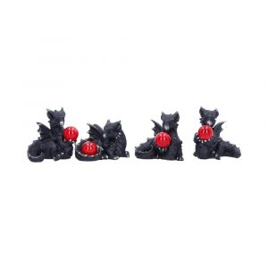 Midnight Treasures Mini Dragon Figurine Set of 4